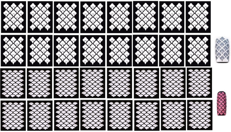32 Nail Stencils style 103