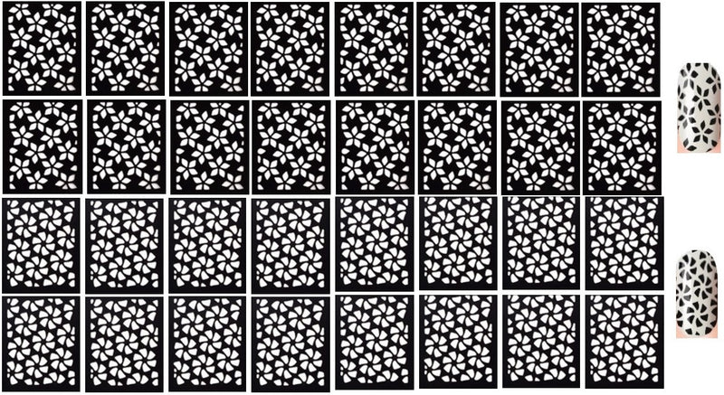 32 Nail Stencils style 104