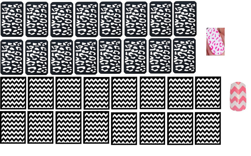 32 Nail Stencils style 108