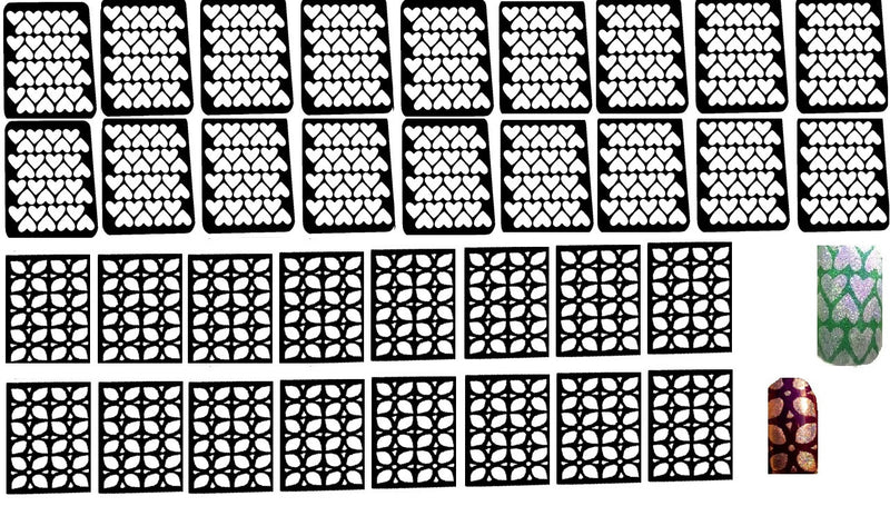 32  Nail Stencils style 131