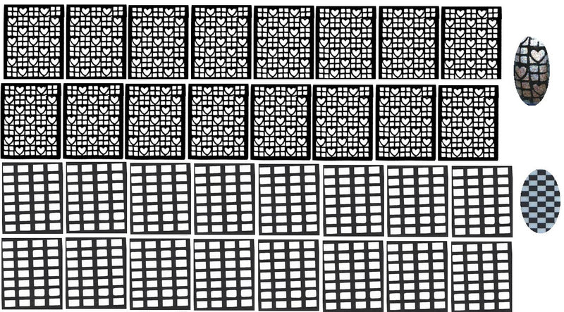 32 Nail Stencils style 120