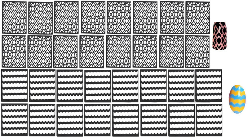 32  Nail Stencils style 121