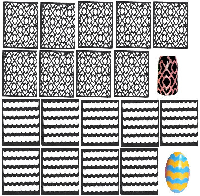 44 Nail Stencils  - Animals