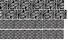 32 Nail Stencils style 129