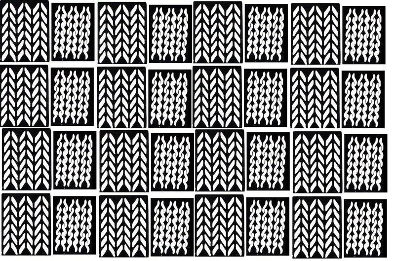 32 Nail Stencils style 129