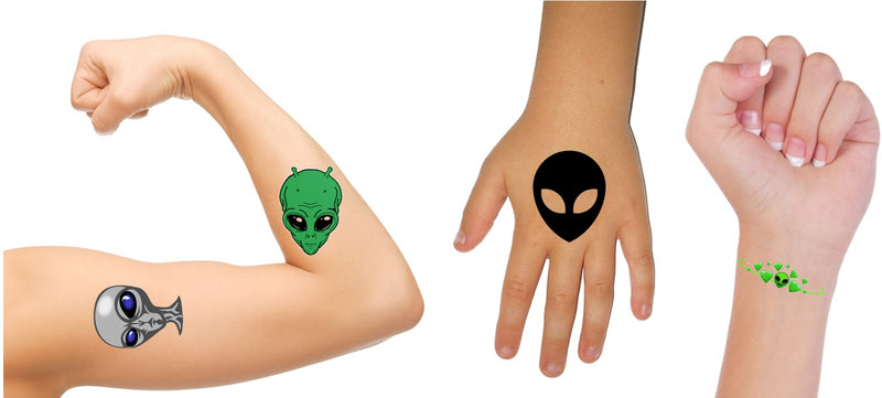 Alien UFO Temporary Tattoos