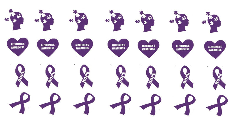 Alzheimer's Awareness Vinyl Stickers ( Multiple colours to choose from )