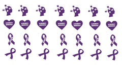 Alzheimer's Awareness Vinyl Stickers ( Multiple colours to choose from )