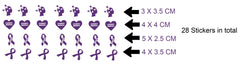 Alzheimer's Awareness Vinyl Stickers ( Multiple colours to choose from )