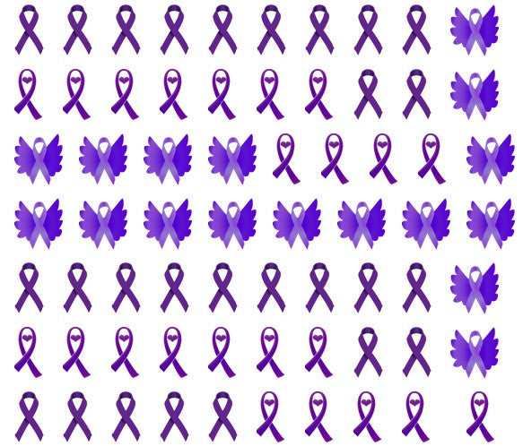 Alzheimer's  Awareness Nail Art