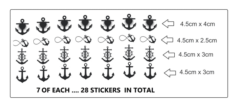 Anchor Vinyl Stickers ( Multiple colours to choose from )