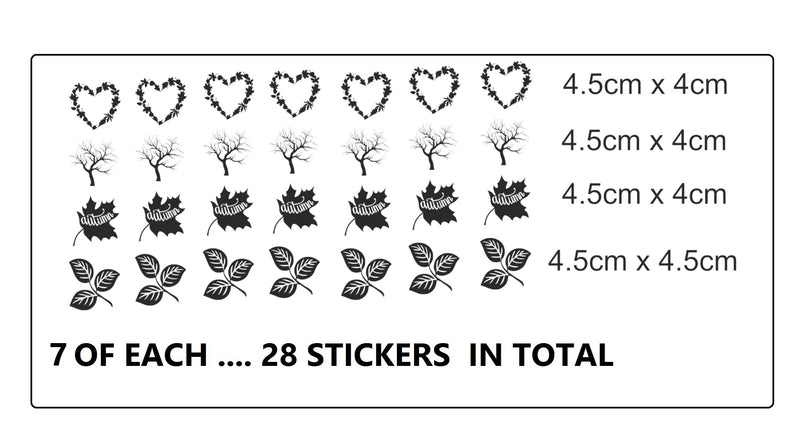 Autumn Fall Season  Vinyl Stickers ( Multiple colours to choose from )