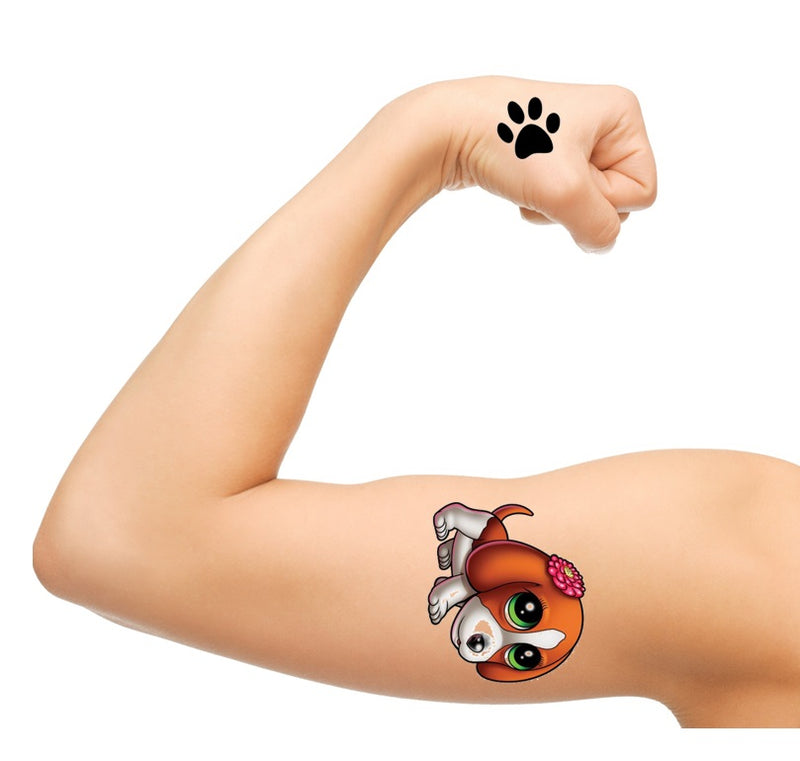 Beagle Dog Temporary Tattoos