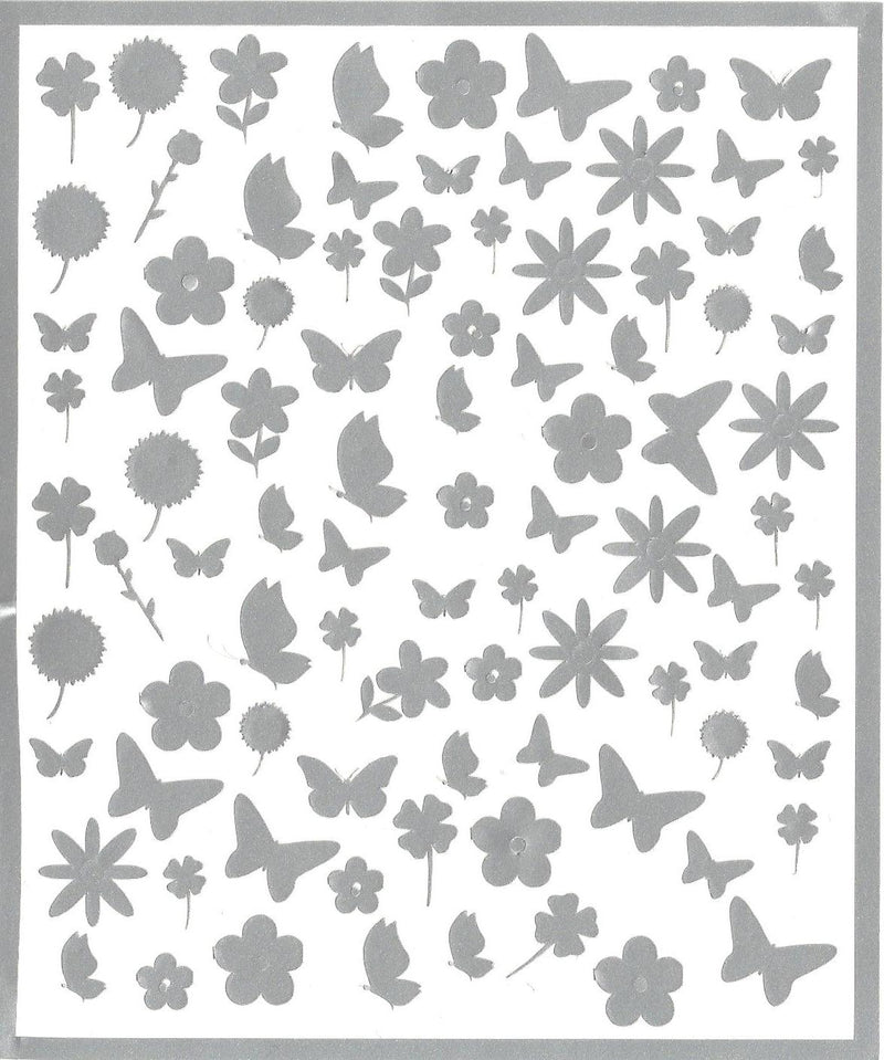 Butterfly and Flowers Nail Stickers