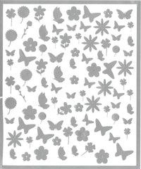 Butterfly and Flowers Nail Stickers