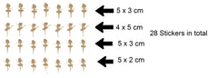Ballerina Ballet  Vinyl Stickers ( Multiple colours to choose from )