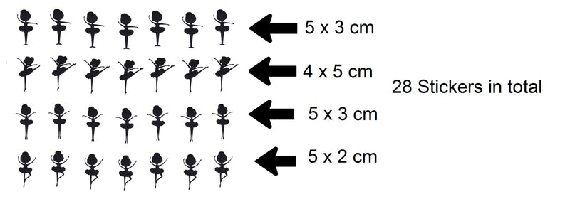 Ballerina Ballet  Vinyl Stickers ( Multiple colours to choose from )
