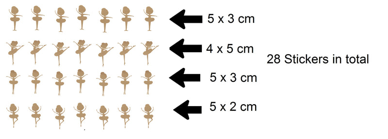Ballerina Ballet  Vinyl Stickers ( Multiple colours to choose from )