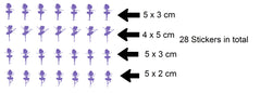 Ballerina Ballet  Vinyl Stickers ( Multiple colours to choose from )