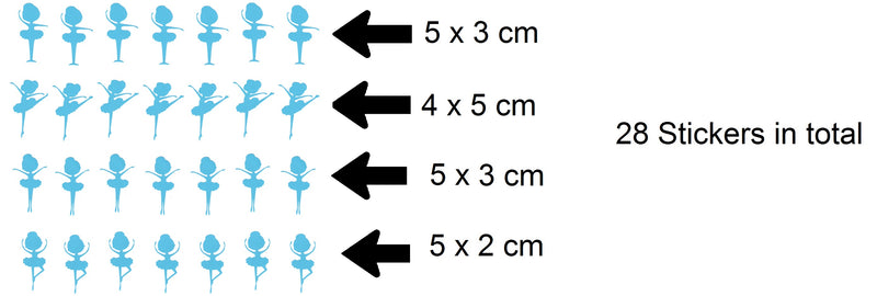 Ballerina Ballet  Vinyl Stickers ( Multiple colours to choose from )