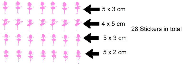 Ballerina Ballet  Vinyl Stickers ( Multiple colours to choose from )