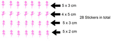 Ballerina Ballet  Vinyl Stickers ( Multiple colours to choose from )