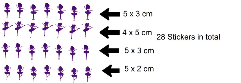 Ballerina Ballet  Vinyl Stickers ( Multiple colours to choose from )