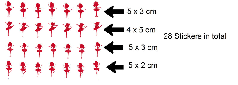 Ballerina Ballet  Vinyl Stickers ( Multiple colours to choose from )