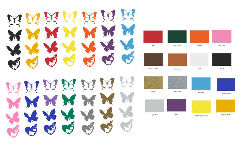 butterfly Butterflies  Vinyl Stickers ( Multiple colours to choose from )