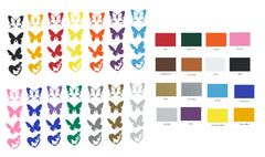 butterfly Butterflies  Vinyl Stickers ( Multiple colours to choose from )