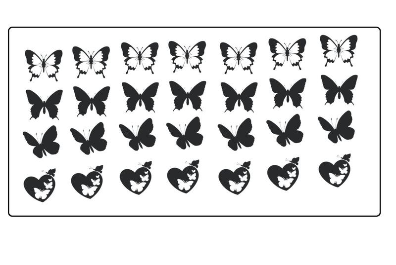 butterfly Butterflies  Vinyl Stickers ( Multiple colours to choose from )