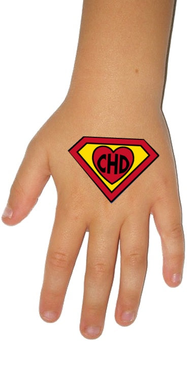 Coronary Heart Disease (CHD)  Awareness Temporary Tattoos