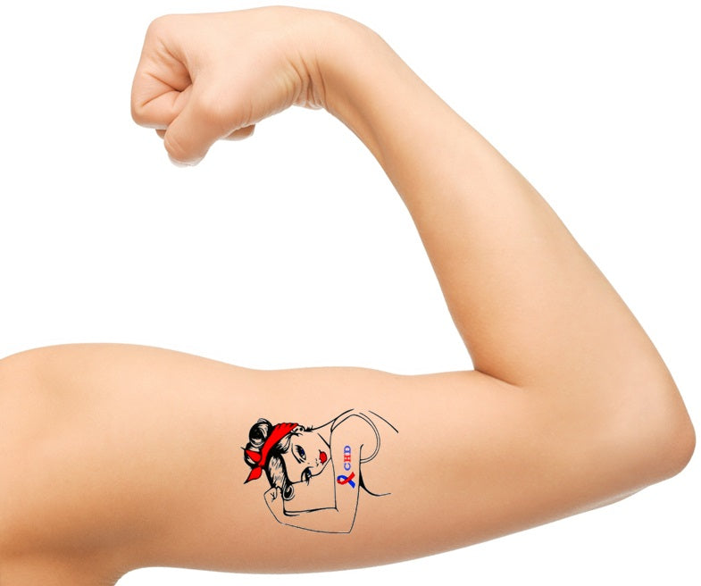 Coronary Heart Disease (CHD)  Awareness Temporary Tattoos