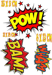 Comic Words Iron On Transfers