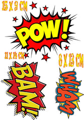 Comic Words Iron On Transfers