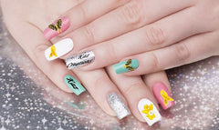 Childhood Cancer Nail Art