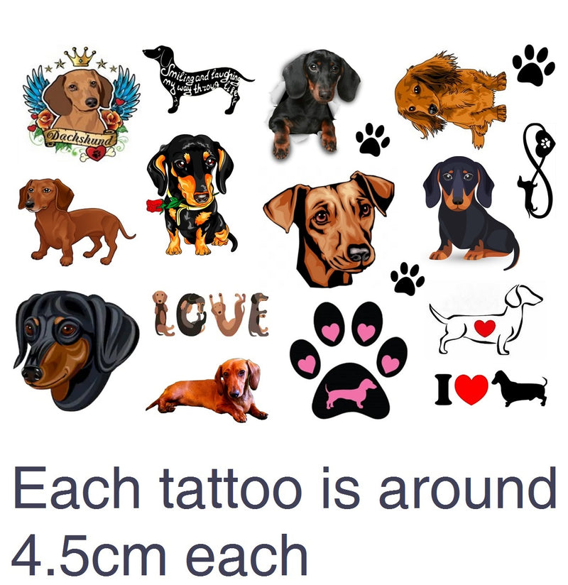 Dachshund Temporary Tattoos