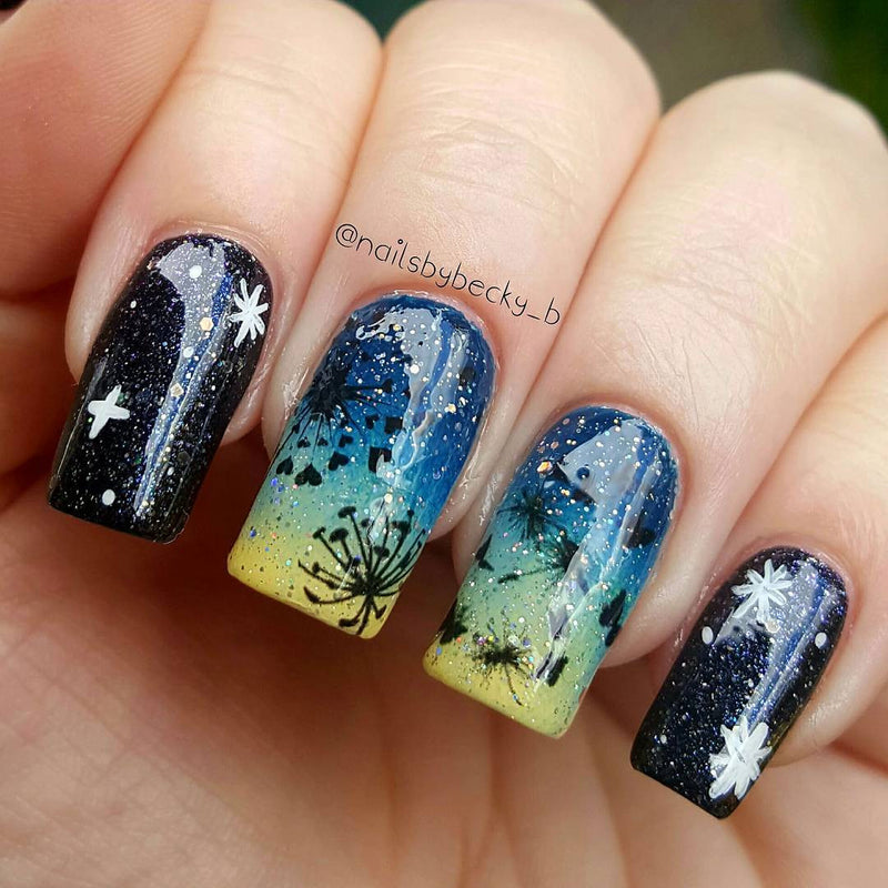 Dandelion Nail Art