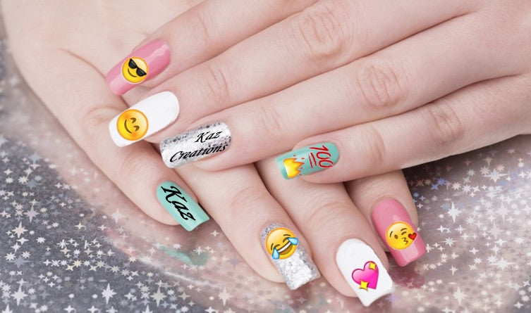 Emoji Code 5 Nail Art Emoticons