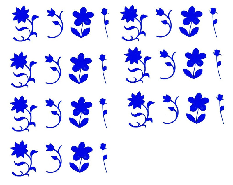 Flower Vinyl Stickers ( Multiple colours to choose from )