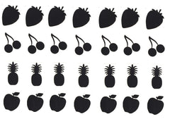 Fruits  Vinyl Stickers ( Multiple colours to choose from )
