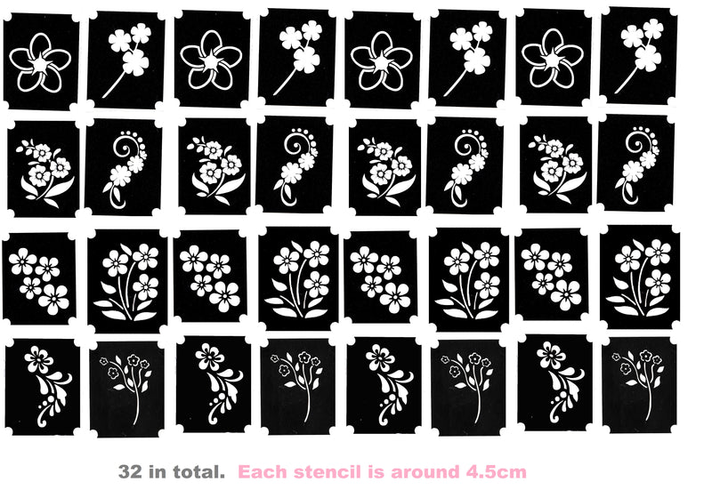 Forget Me Not Flower Tattoo Body Art  Stencils