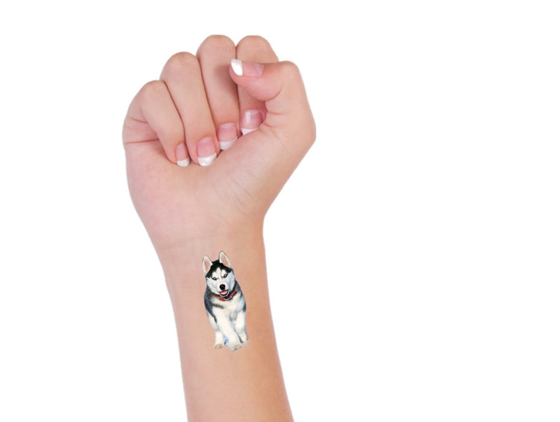 Husky Dog Temporary Tattoos