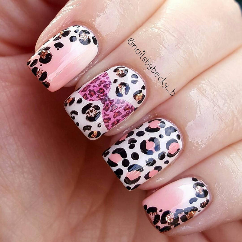 Leopard Bow Code 2 Nail Art