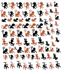 Monkey  Nail Stickers