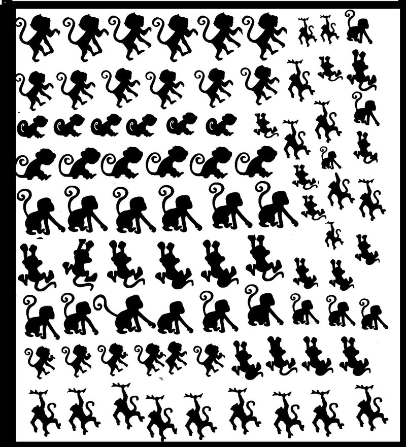 Monkey  Nail Stickers