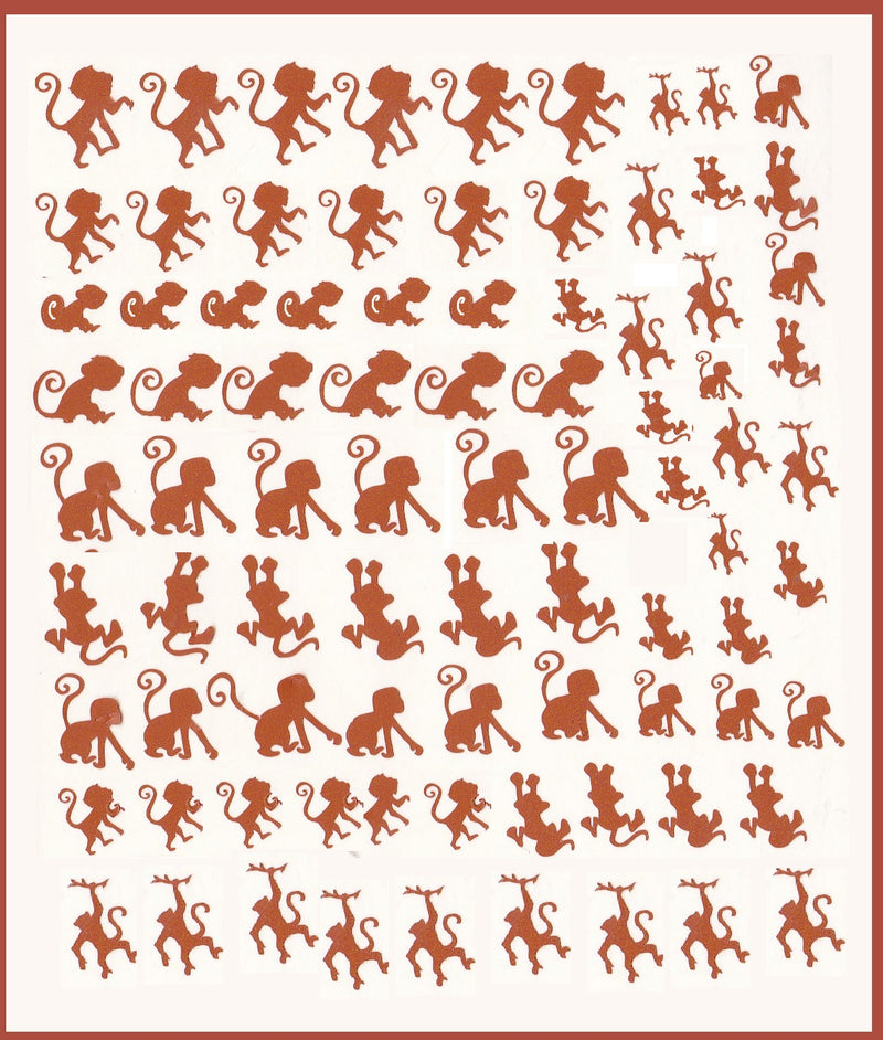 Monkey  Nail Stickers