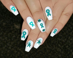 Ovarian Cancer Nail Art Decals