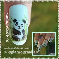 Panda Nail Art