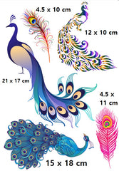 Peacock Iron On Transfer ( Several Designs )